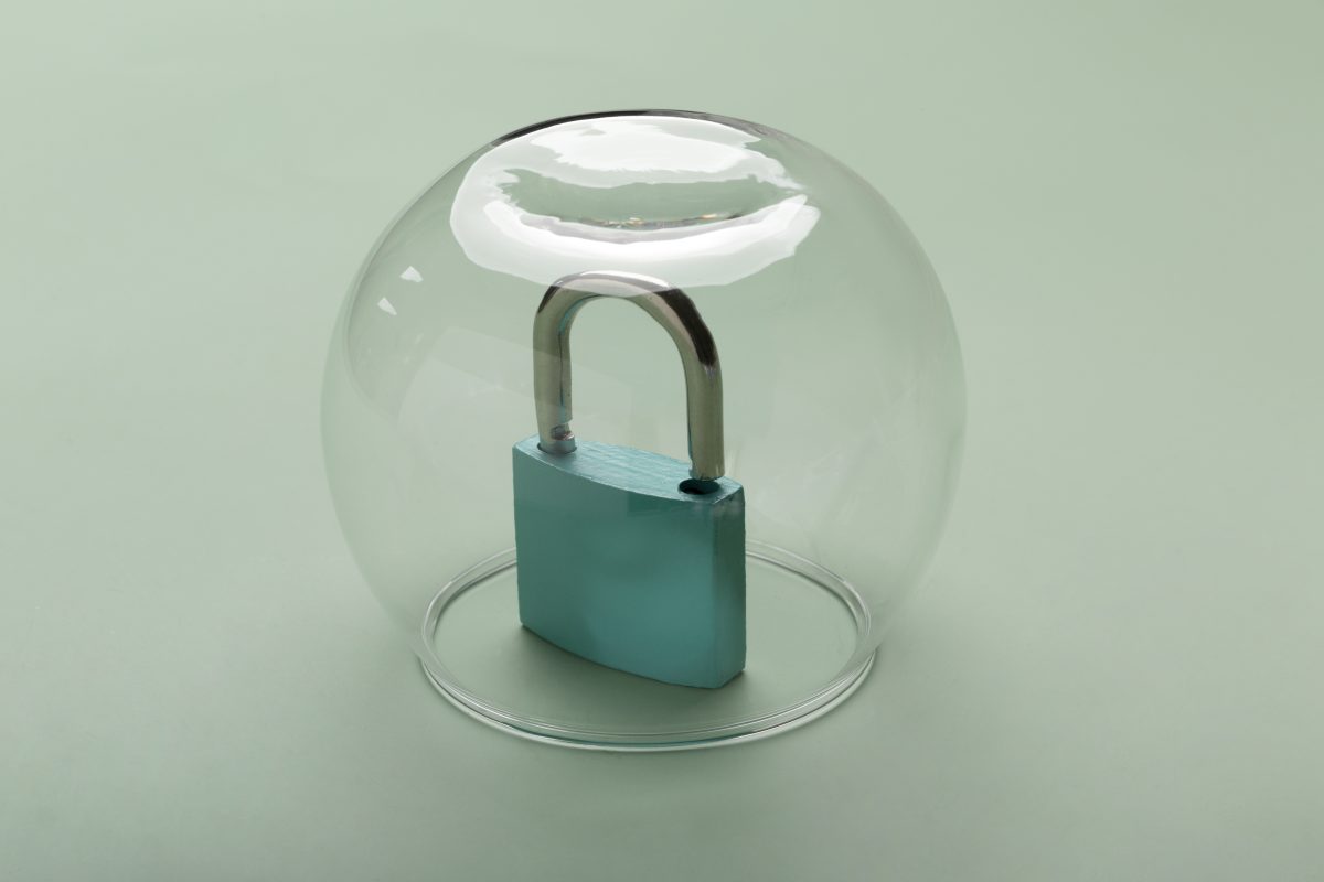 protection concept with lock