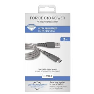 Câble USB-C/Lightning 2m - Force Power 7 Cable Force Power USB CLightning 2m 3