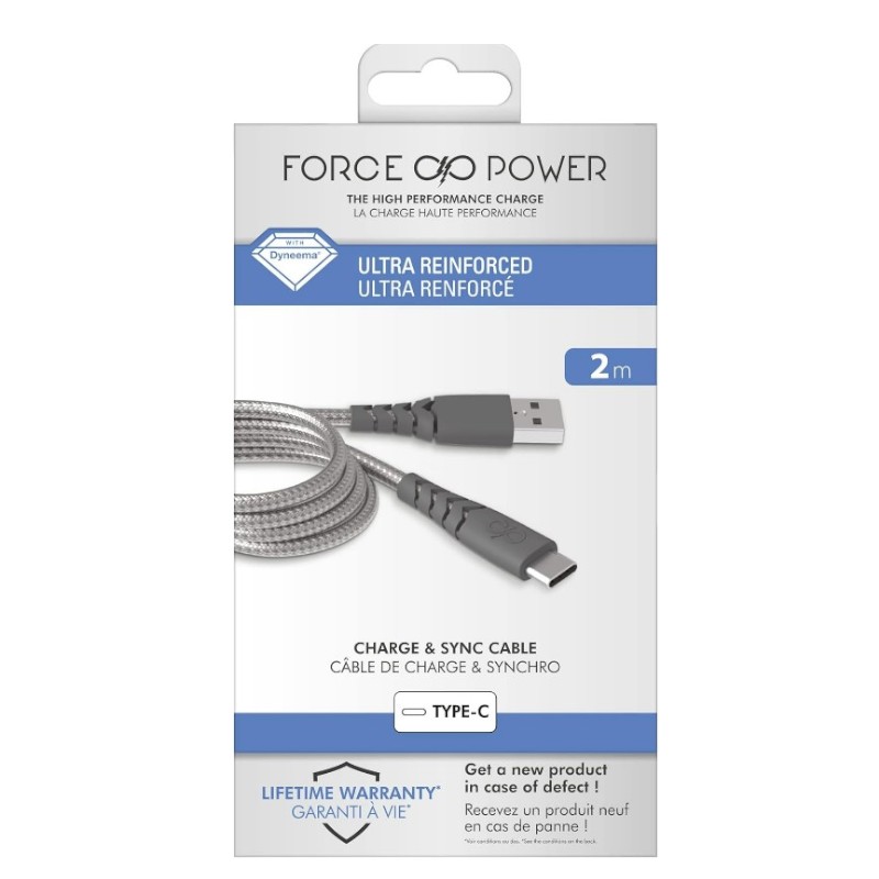 Câble USB-C/Lightning 2m - Force Power 5 Cable Force Power USB CLightning 2m 3
