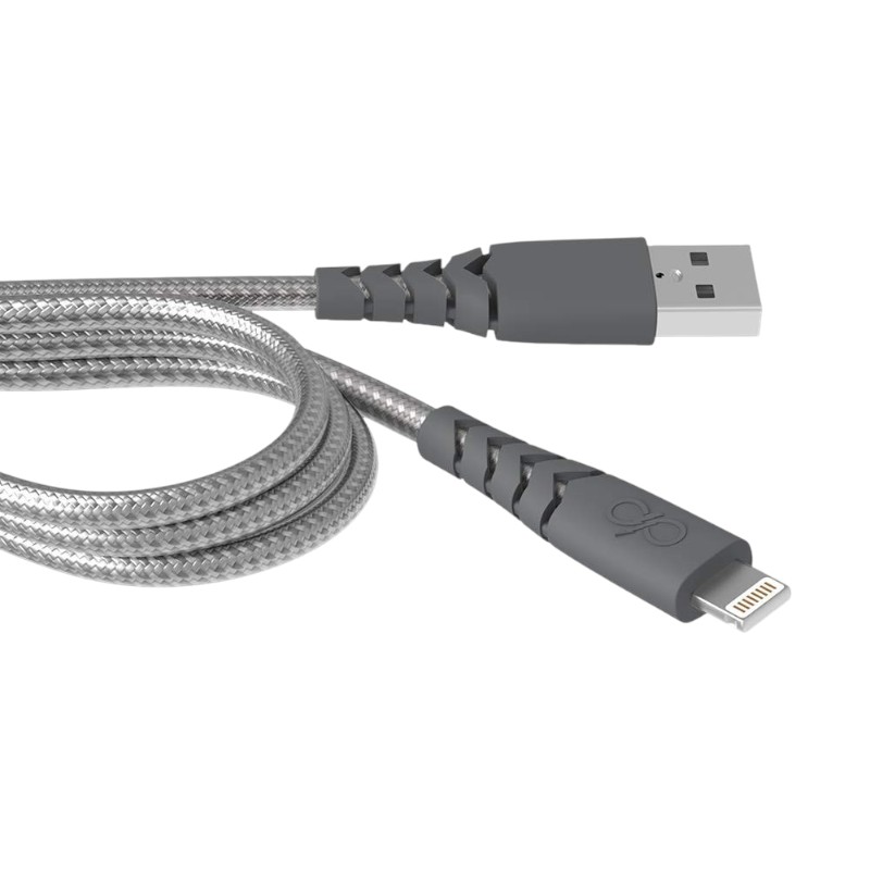 Câble Ultra-renforcé USB A/ Lightning 1,2 m - Force Power | Gris 3 Cable USB Lightning 1.2 m Force Power Gris