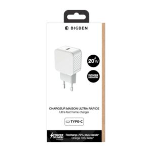 Chargeur 20W USB C – Bigben | Blanc 7 Chargeur 20W USB C – Bigben Blanc 2