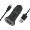 Chargeur Allume-Cigare USB-A 2.4A Noir – XQISIT 2 Chargeur Allume Cigare USB A 2.4A Noir – XQISIT 2