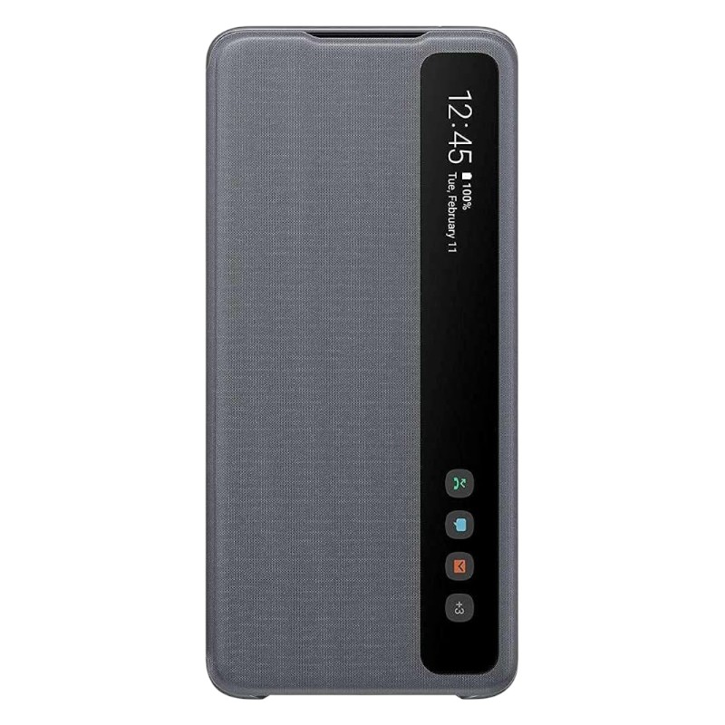 Cover Galaxy S20 Ultra - Clear View | Gris 4 Coque Clear View Galaxy S20 Ultra Gris 3