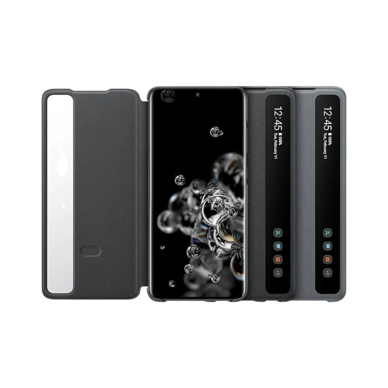 Cover Galaxy S20 Ultra - Clear View | Gris 3 Coque Clear View Galaxy S20 Ultra Gris