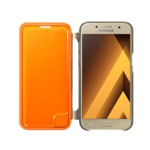 Coque Folio Galaxy A3 2017 | Doré / Orange Fluo