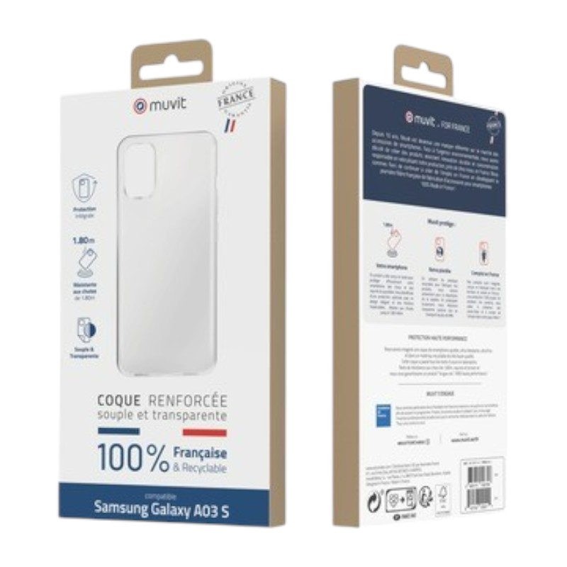 Coque Galaxy A03S – MUVIT | Transparent 5 Coque Galaxy A03S Transparent MUVIT 3