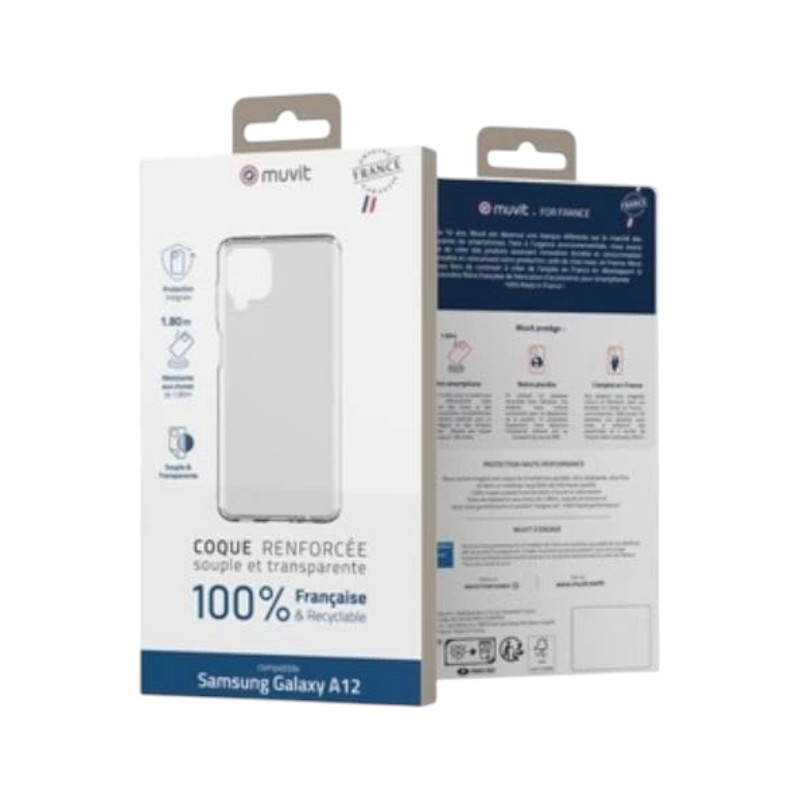 Coque Galaxy A12/A12S - Muvit | Transparent 4 Coque Muvit ACTIVE Transparente – Samsung Galaxy A12A12S 3