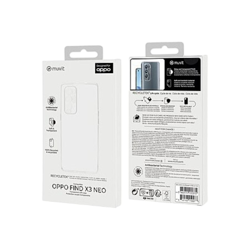 Coque Oppo Find X3 Neo - Transparent 5 Coque Muvit For Change Transparente – Oppo Find X3 Neo 2