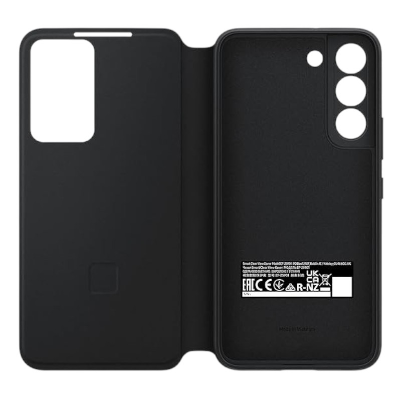 Coque Galaxy S22 - Smart Clear View | Noir 5 Coque Smart Clear View Cover pour Samsung Galaxy S22 – Noir