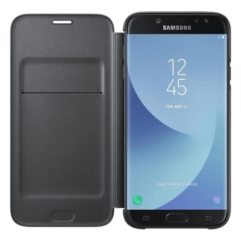 Étui Galaxy J7 (2017) - Flip Cover | Noir 3 Etui Samsung Galaxy J7 2019 Noir Flip Cover Officiel