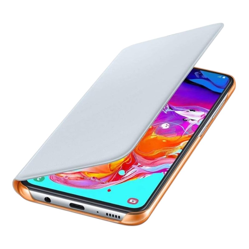 Étui portefeuille Galaxy A70 | Blanc 4 Etui portefeuille Galaxy A70 Blanc 3