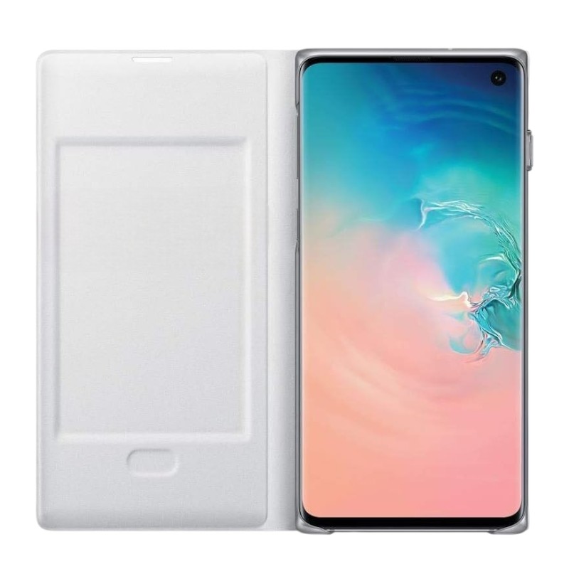 Cover Galaxy S10 - Led View | Blanc 3 LED View Cover Galaxy S10 Blanc