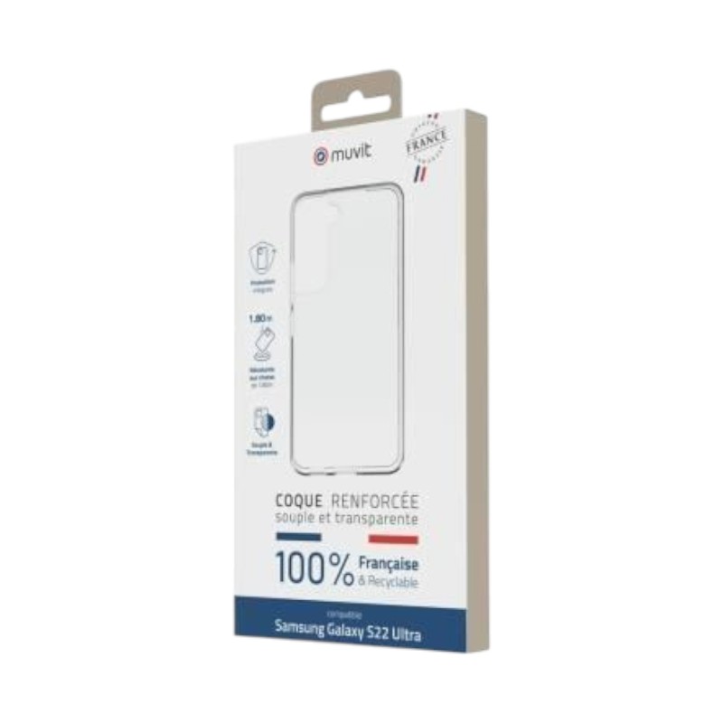 Coque Galaxy S22 Ultra - Muvit | Transparent 4 MUVIT Coque Transparente Renforcee Samsung Galaxy S22 Ultra 2