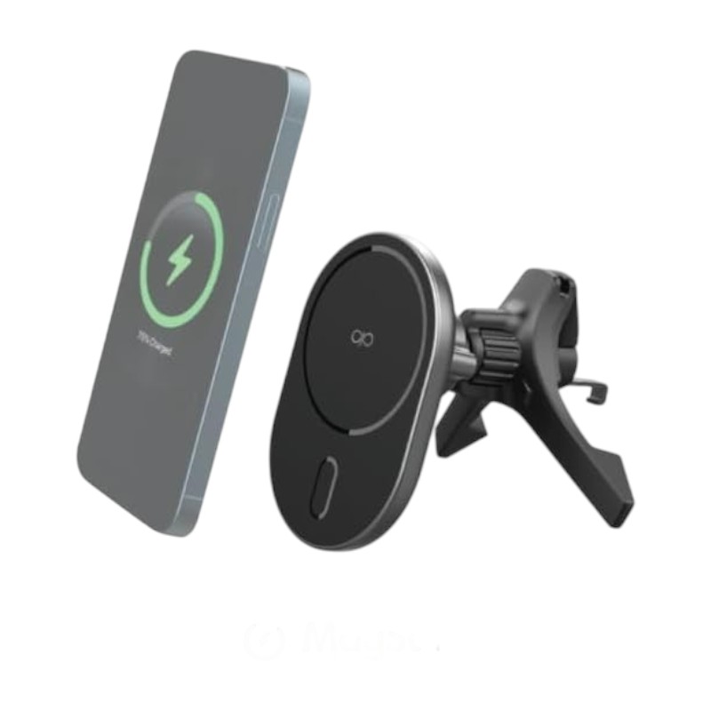 Chargeur Voiture MagSafe 15W - Force Power 4 Support Voiture MagSafe 15W Force Power Charge Rapide Aimante iPhoneSamsung 2