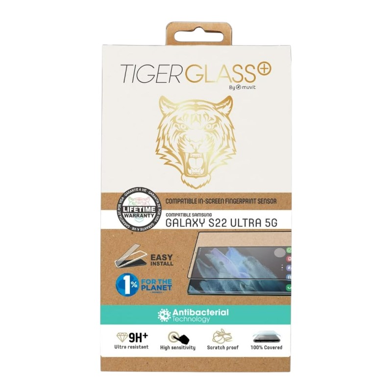 Verre Trempé Samsung Galaxy S22 Ultra 5G | Tiger Glass Muvit 4 Verre Trempe pour Samsung Galaxy S22 Ultra Tiger Glass Muvit 2