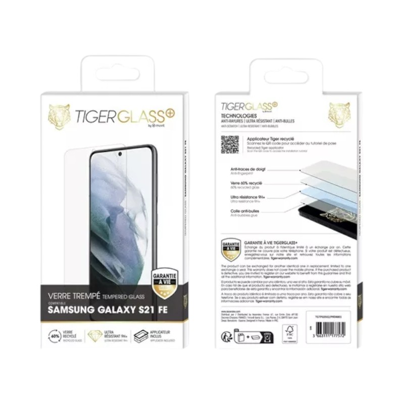Verre Trempé Galaxy S21 FE | Tiger Glass Muvit 4 Verre Trempe Galaxy S21 FE Tiger Glass Muvit 3