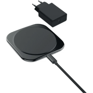 Base de Charge Sans Fil Universelle 15W – Station de Recharge Rapide Qi avec Adaptateur et Câble Inclus