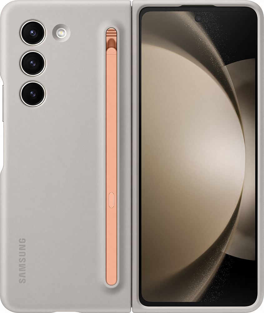 Coque avec S Pen intégré pour Samsung Galaxy Z Fold 5 – Couleur Crème – Étui officiel Samsung 3 www.techandcie.comcoque s pen galaxy z fold 5