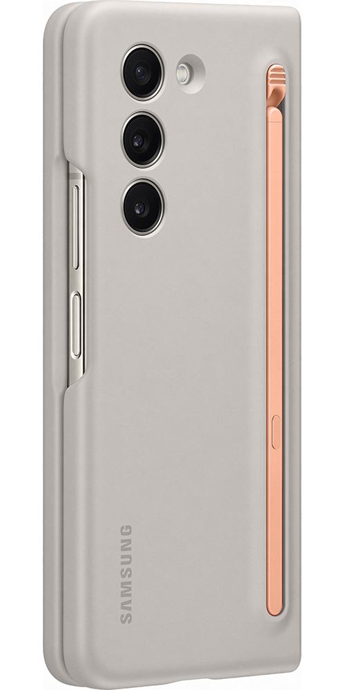 Coque avec S Pen intégré pour Samsung Galaxy Z Fold 5 – Couleur Crème – Étui officiel Samsung 4 www.techandcie.cometui officiel samsung fold 5 avec stylet