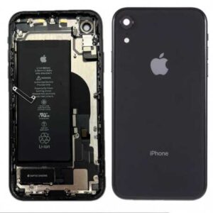 Châssis complet compatible iPhone XR noir avec connecteur de charge et batterie – Origine démonté Grade A | Tech and Cie