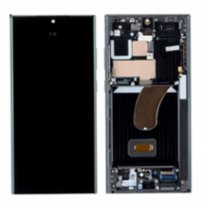 Écran compatible Samsung Galaxy S23 Ultra 5G S918 noir avec châssis – Original démonté Grade A | Tech and Cie
