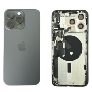 Châssis complet iPhone 15 Pro noir Grade B – Original démonté sans connecteur | Tech and Cie