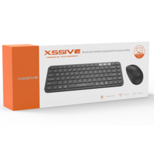 Clavier souris sans fil XSSIVE XSS-KMSET1 QWERTY Noir Bluetooth | Tech and Cie