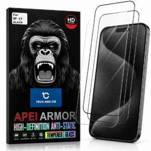 Verre Trempé HD pour iPhone 17 – Protection d'Écran Ultra Résistante avec Kit de Nettoyage | Tech and Cie